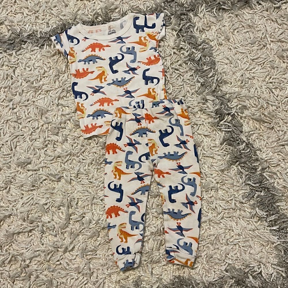Cutie Pie Dreamers Dinosaur short sleeve Pajama set 12 months